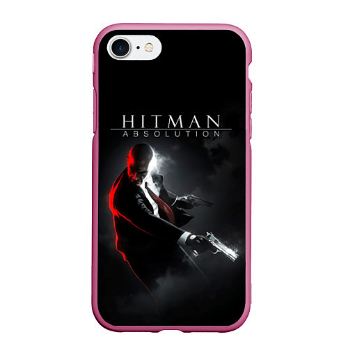 Чехол iPhone 7/8 матовый Hitman Absolution / 3D-Малиновый – фото 1