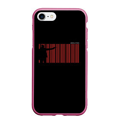 Чехол iPhone 7/8 матовый Штрихкод сорок седьмого, цвет: 3D-малиновый