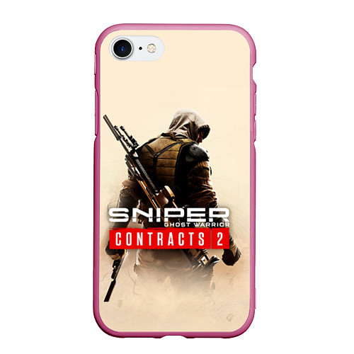 Чехол iPhone 7/8 матовый Sniper Ghost Warrior Contracts / 3D-Малиновый – фото 1