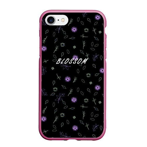 Чехол iPhone 7/8 матовый Blossom / 3D-Малиновый – фото 1