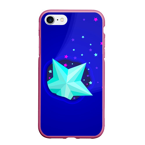 Чехол iPhone 7/8 матовый Счастливая звезда / 3D-Малиновый – фото 1