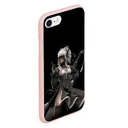 Чехол iPhone 7/8 матовый Nier: Automata, цвет: 3D-светло-розовый — фото 2