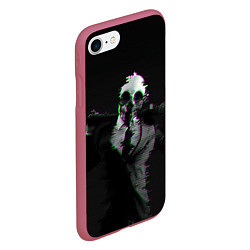 Чехол iPhone 7/8 матовый Wolf, цвет: 3D-малиновый — фото 2