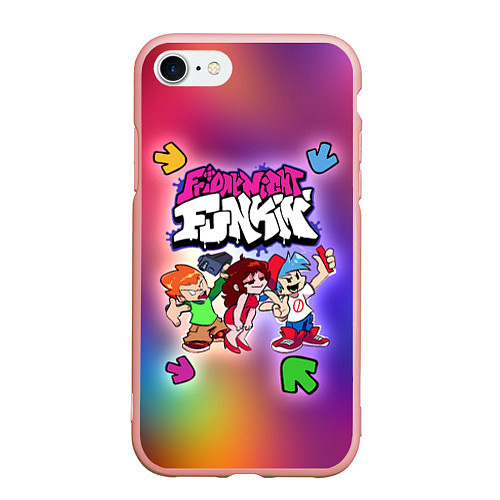 Чехол iPhone 7/8 матовый Friday Night Funkin / 3D-Светло-розовый – фото 1