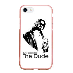 Чехол iPhone 7/8 матовый Just call me the Dude, цвет: 3D-светло-розовый