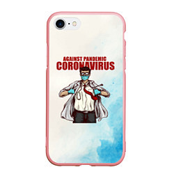 Чехол iPhone 7/8 матовый Coronavirus, цвет: 3D-баблгам