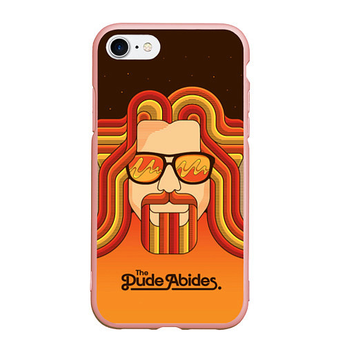 Чехол iPhone 7/8 матовый The Dude Abides / 3D-Светло-розовый – фото 1