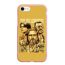 Чехол iPhone 7/8 матовый The Big Lebowski, цвет: 3D-светло-розовый