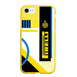 Чехол iPhone 7/8 матовый ФК «Интер Милан» 202021, цвет: 3D-желтый