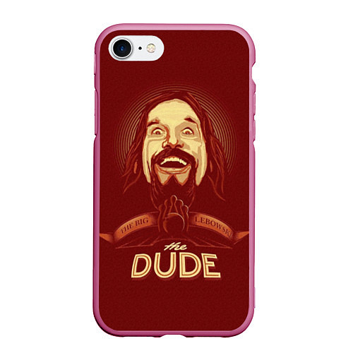 Чехол iPhone 7/8 матовый The Dude / 3D-Малиновый – фото 1