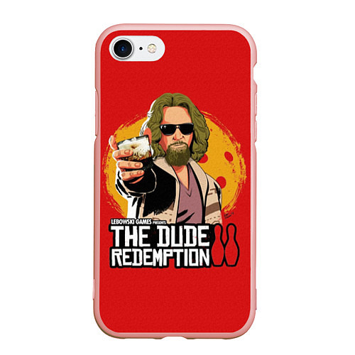 Чехол iPhone 7/8 матовый The dude redemption / 3D-Светло-розовый – фото 1