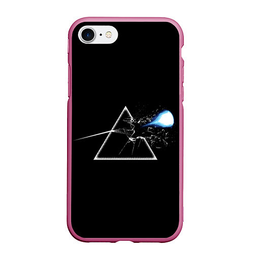 Чехол iPhone 7/8 матовый Pink floyd x Street Fighter / 3D-Малиновый – фото 1