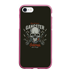 Чехол iPhone 7/8 матовый GANGSTER, цвет: 3D-малиновый