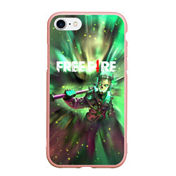 Чехол iPhone 7/8 матовый FREEFIRE Battlegrounds Z, цвет: 3D-светло-розовый