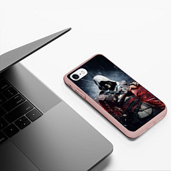 Чехол iPhone 7/8 матовый Assassins Creed 4: Black Flag, цвет: 3D-светло-розовый — фото 2