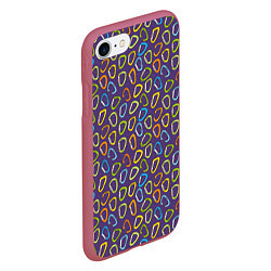 Чехол iPhone 7/8 матовый Карабины, цвет: 3D-малиновый — фото 2