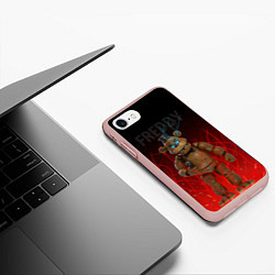 Чехол iPhone 7/8 матовый FNAF FREDDY, цвет: 3D-светло-розовый — фото 2