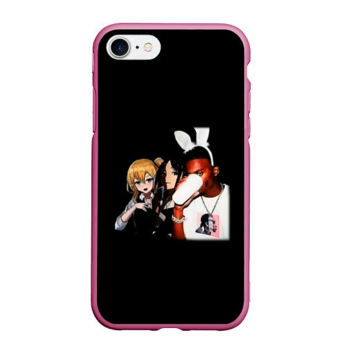 Чехол iPhone 7/8 матовый Gangsta kaguya / 3D-Малиновый – фото 1