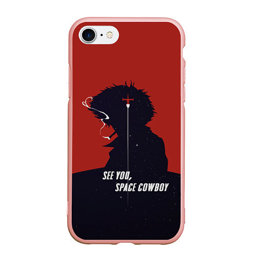 Чехол iPhone 7/8 матовый Cowboy Bebop - Spike / 3D-Светло-розовый – фото 1