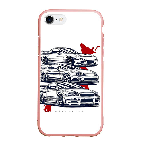 Чехол iPhone 7/8 матовый JDM LEGEND Ne1t / 3D-Светло-розовый – фото 1