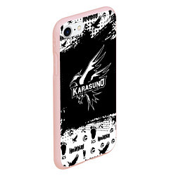 Чехол iPhone 7/8 матовый Старшая школа Карасуно, цвет: 3D-светло-розовый — фото 2