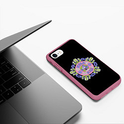 Чехол iPhone 7/8 матовый Фландерс, цвет: 3D-малиновый — фото 2