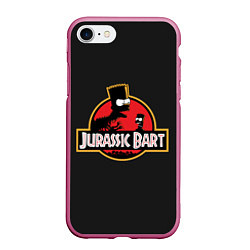 Чехол iPhone 7/8 матовый Jurassic Bart, цвет: 3D-малиновый
