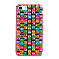Чехол iPhone 7/8 матовый Эмоции, цвет: 3D-малиновый