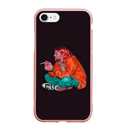 Чехол iPhone 7/8 матовый Sad Kurt, цвет: 3D-светло-розовый