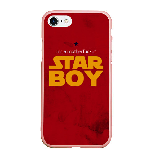 Чехол iPhone 7/8 матовый The Weeknd - Star Boy / 3D-Светло-розовый – фото 1