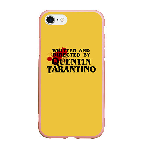 Чехол iPhone 7/8 матовый Quentin Tarantino / 3D-Светло-розовый – фото 1