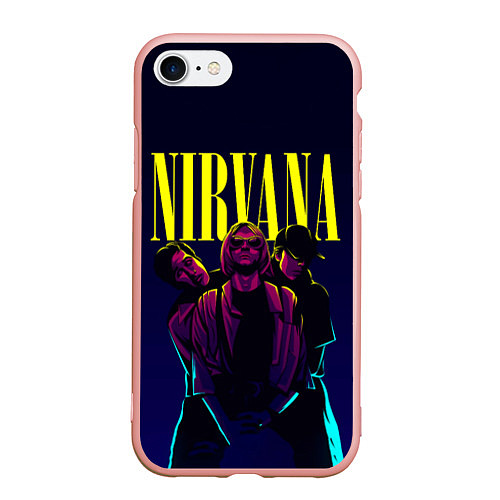 Чехол iPhone 7/8 матовый Nirvana Neon / 3D-Светло-розовый – фото 1