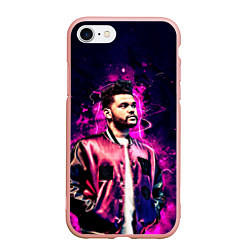 Чехол iPhone 7/8 матовый The Weeknd, цвет: 3D-светло-розовый