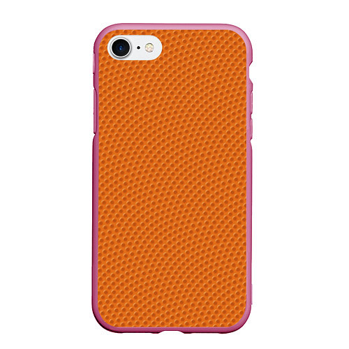 Чехол iPhone 7/8 матовый Баскетбольная кожа / 3D-Малиновый – фото 1