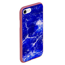 Чехол iPhone 7/8 матовый Морские волны!, цвет: 3D-малиновый — фото 2