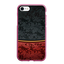 Чехол iPhone 7/8 матовый Дорогой узор, цвет: 3D-малиновый