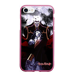 Чехол iPhone 7/8 матовый Ди: Охотник на вампиров, цвет: 3D-малиновый