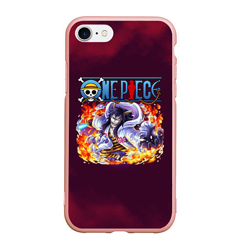 Чехол iPhone 7/8 матовый Цезарь Клаун One Piece / 3D-Светло-розовый – фото 1