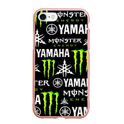 Чехол iPhone 7/8 матовый YAMAHA X MONSTER SPORT, цвет: 3D-светло-розовый