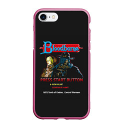 Чехол iPhone 7/8 матовый Bloodborne 8 bit, цвет: 3D-малиновый