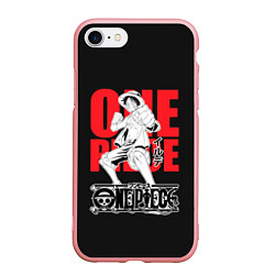 Чехол iPhone 7/8 матовый One Piece Luffy, цвет: 3D-баблгам