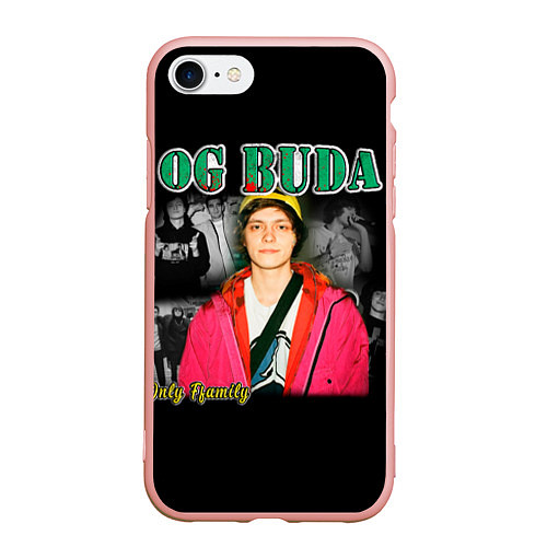 Чехол iPhone 7/8 матовый OG BUDA / 3D-Светло-розовый – фото 1