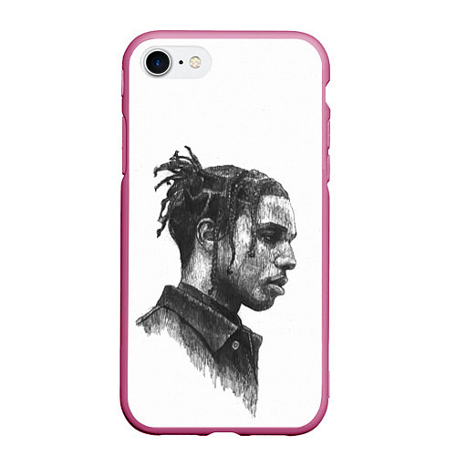 Чехол iPhone 7/8 матовый ASAP ROCKY АСАП спина Z / 3D-Малиновый – фото 1