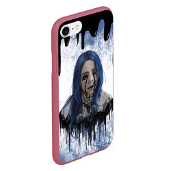 Чехол iPhone 7/8 матовый BILLIE EILISH БИЛЛИ АЙЛИШ Z, цвет: 3D-малиновый — фото 2