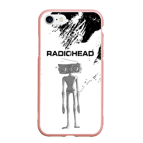 Чехол iPhone 7/8 матовый Radiohead Радиохед Z / 3D-Светло-розовый – фото 1