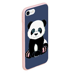 Чехол iPhone 7/8 матовый Милая Панда Sweet Panda, цвет: 3D-светло-розовый — фото 2