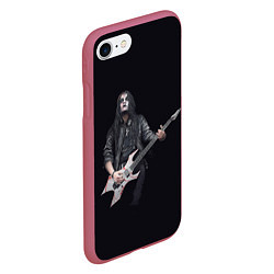 Чехол iPhone 7/8 матовый James Root, цвет: 3D-малиновый — фото 2