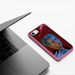 Чехол iPhone 7/8 матовый MONSTA X MX Z, цвет: 3D-малиновый — фото 2