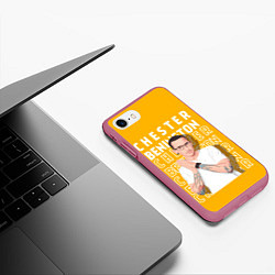 Чехол iPhone 7/8 матовый Честер, цвет: 3D-малиновый — фото 2