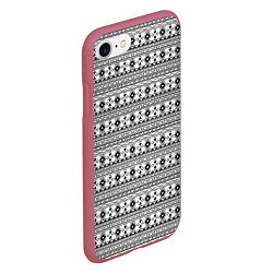 Чехол iPhone 7/8 матовый Геометрический узор, цвет: 3D-малиновый — фото 2